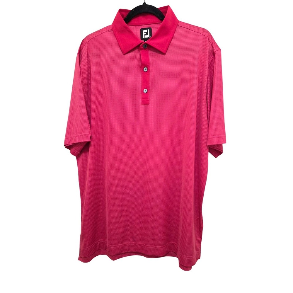 FootJoy Men's Pink Short Sleeve Golf Polo Shirt Size L